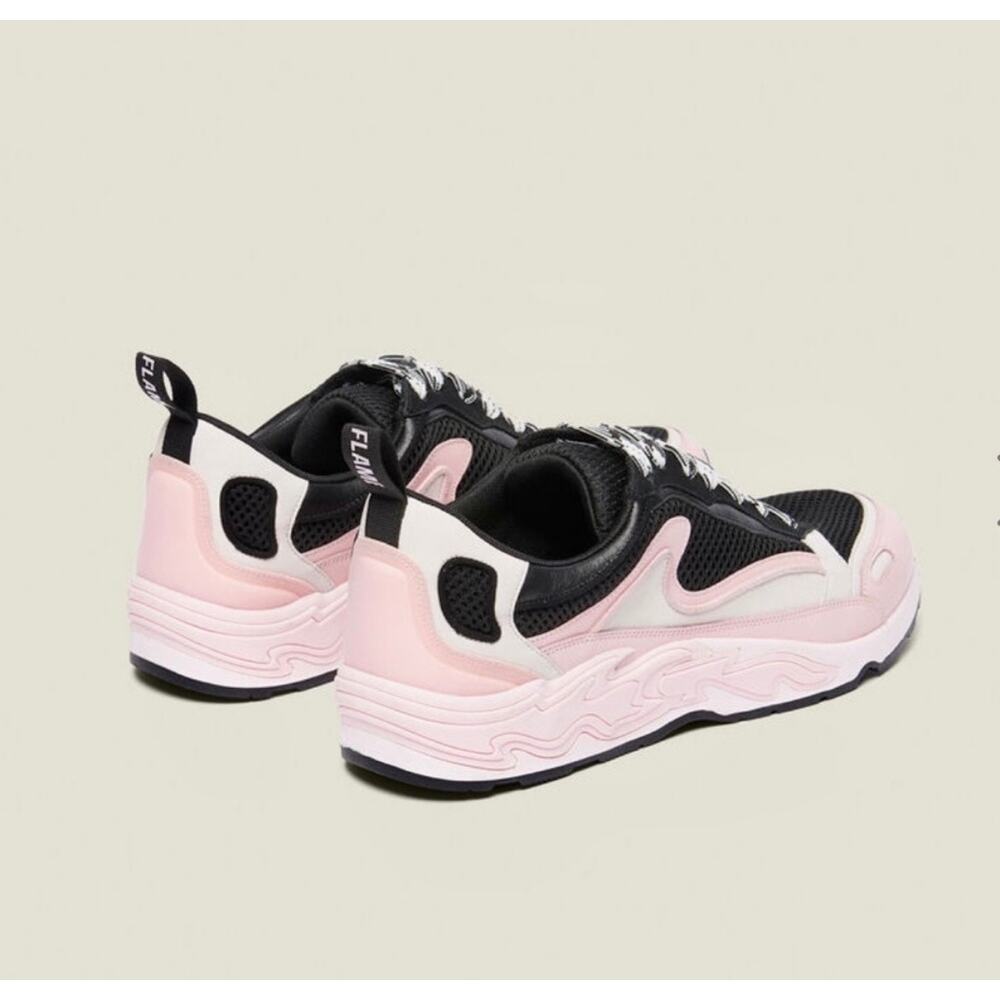 NEW Sandro Flame Fashion Sneakers Pink Black size 37 EU - Picture 2 of 9